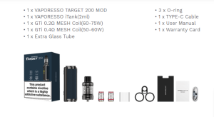 target 200w kit contents